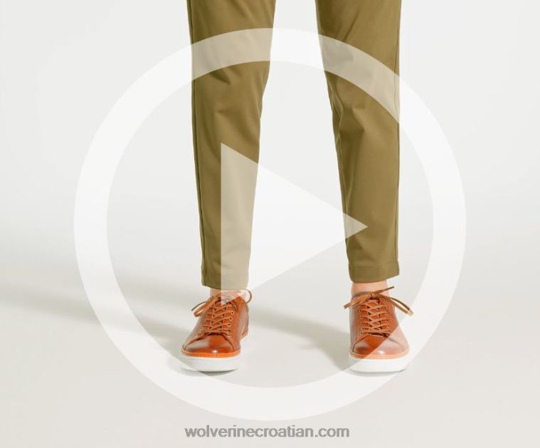 muškarci blvd niske tenisice R6LL8177 Wolverine konjak