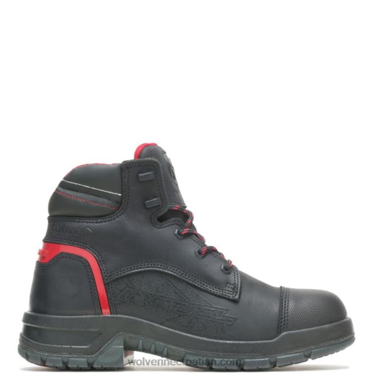 muškarci kolekcija ram trucks - radna čizma pobunjeničkih sigurnosnih prstiju R6LL8119 Wolverine crno/crveno