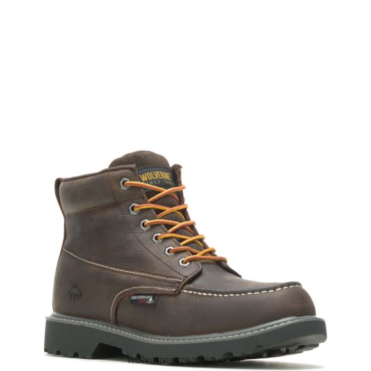 muškarci radna čizma moc toe 6 na podu R6LL8170 Wolverine tamna kava