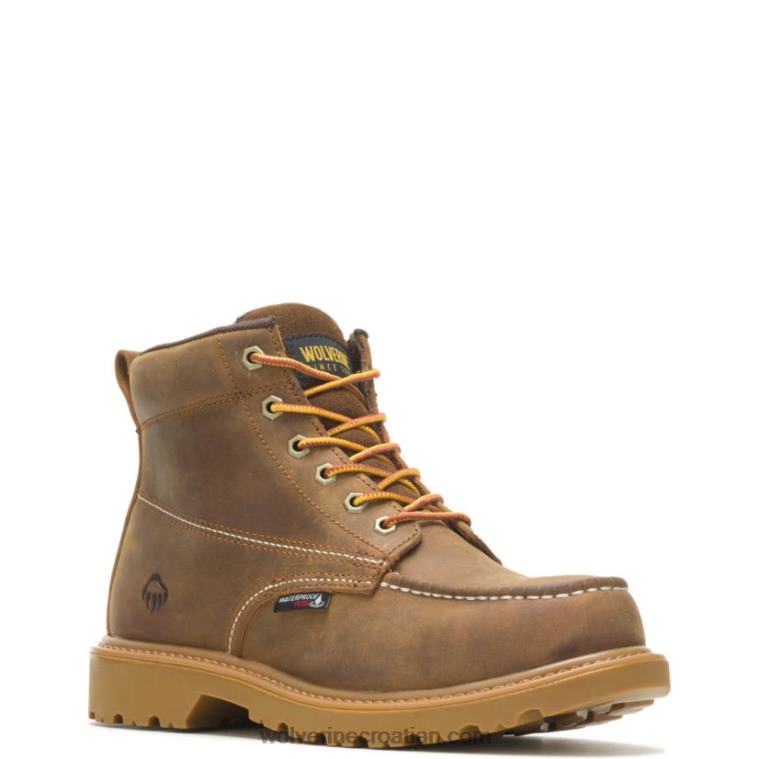 muškarci radna čizma s čeličnim prstima od 6 inča na podu R6LL859 Wolverine preplanuli ten