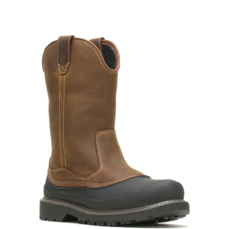 muškarci floorhand močvara steel-toe work wellington R6LL893 Wolverine tamno smeđa