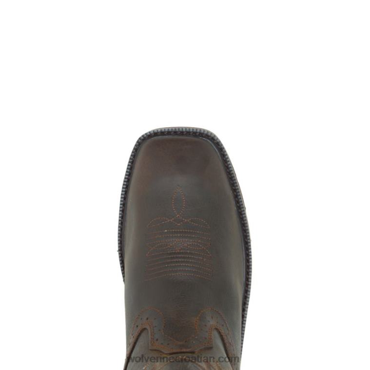 muškarci rančer square-toe steel-toe wellington R6LL8116 Wolverine dk smeđa/hrđa