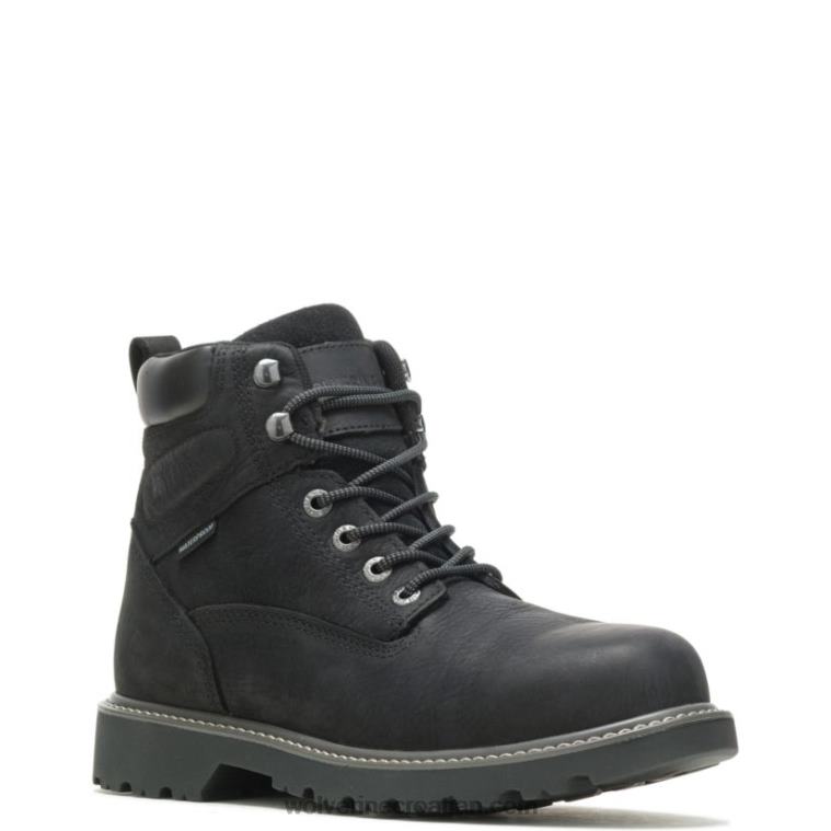 muškarci Vodootporna radna čizma od 6 inča s čeličnim prstima R6LL812 Wolverine crno