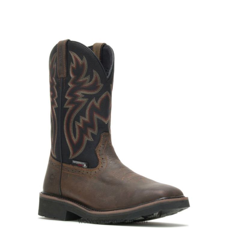 muškarci rancher vodootporni čelični prsti wellington R6LL870 Wolverine Crna smeđa