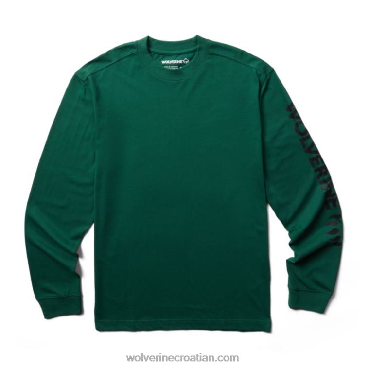 muškarci grafički dugi rukav - logotip rukava R6LL8256 Wolverine everglade
