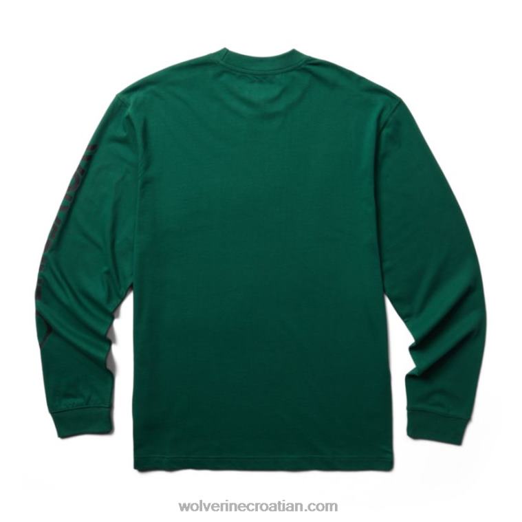 muškarci grafički dugi rukav - logotip rukava R6LL8256 Wolverine everglade