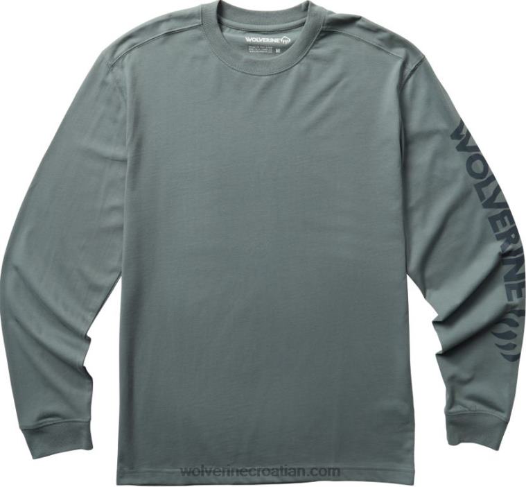 muškarci grafički dugi rukav - logotip rukava R6LL8257 Wolverine plavi škriljevac