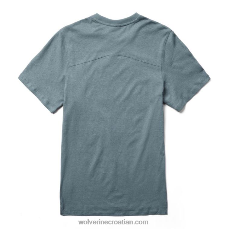 muškarci majica od konoplje R6LL8334 Wolverine plavi škriljevac