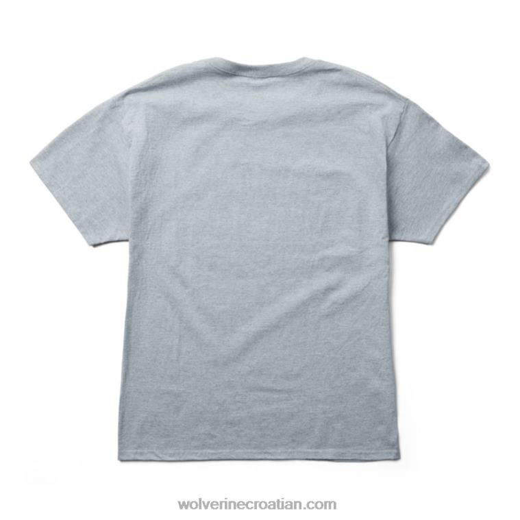 muškarci neuobičajena kolekcija građevinskih majica s kratkim rukavima R6LL8242 Wolverine sivi vrijesak