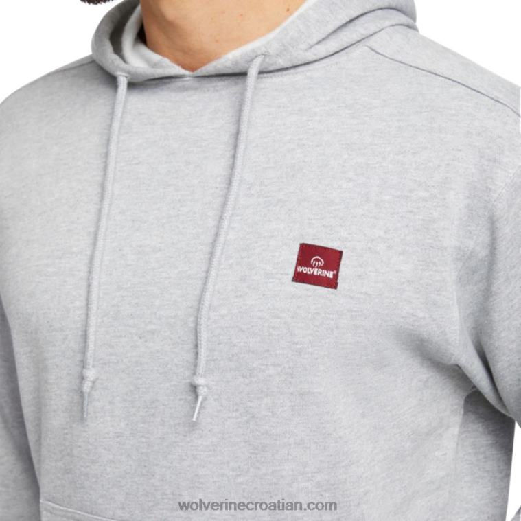 muškarci pulover srednje težine s kapuljačom R6LL8326 Wolverine svijetlosivi vrijesak