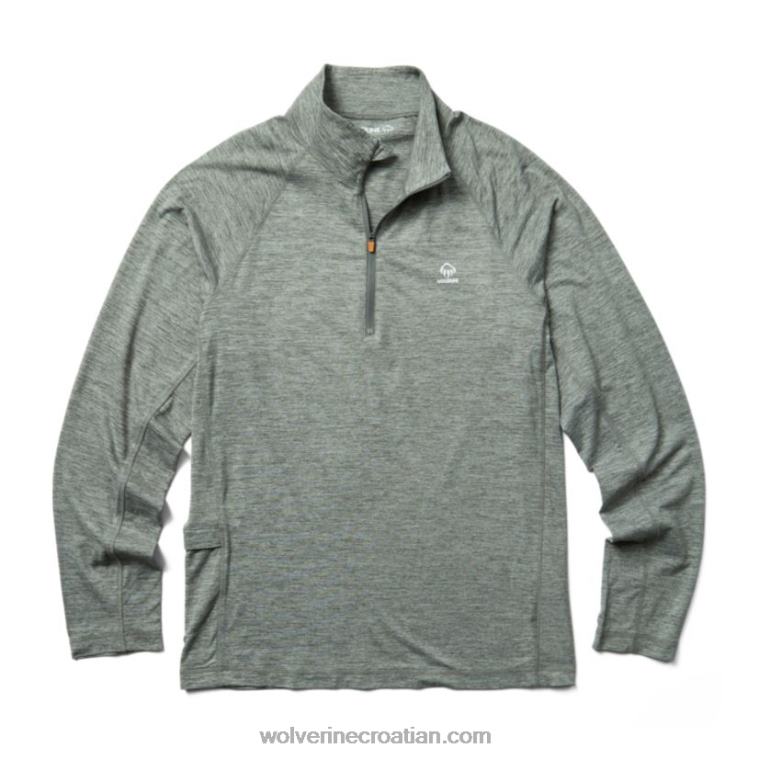 muškarci zaštita od sunca eco 1/2 zip R6LL8312 Wolverine gunmetal heather