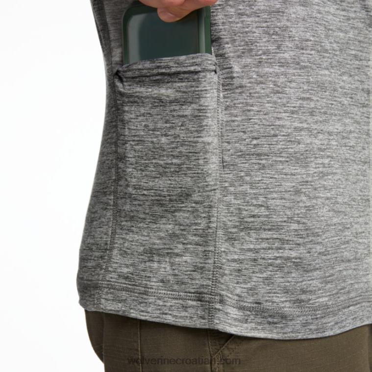 muškarci zaštita od sunca eco 1/2 zip R6LL8312 Wolverine gunmetal heather