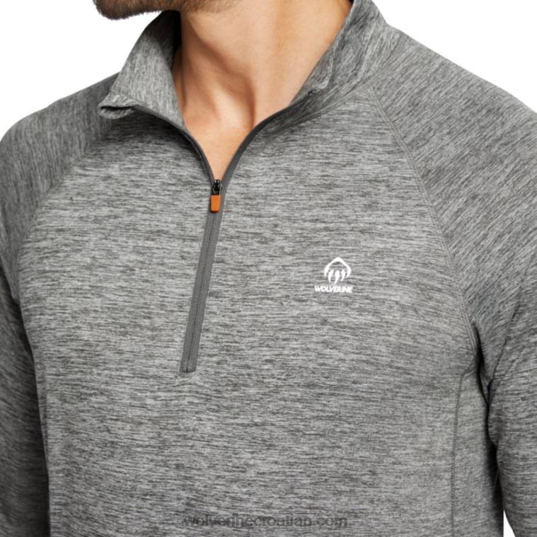 muškarci zaštita od sunca eco 1/2 zip R6LL8312 Wolverine gunmetal heather