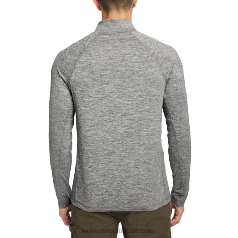 muškarci zaštita od sunca eco 1/2 zip R6LL8312 Wolverine gunmetal heather