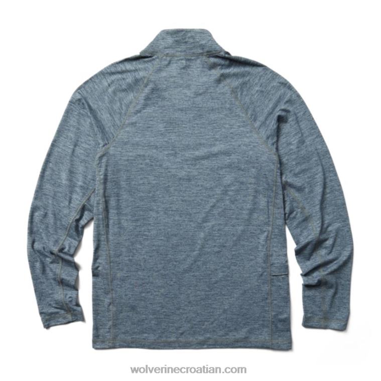muškarci zaštita od sunca eco 1/2 zip R6LL8313 Wolverine mornarski vrijesak