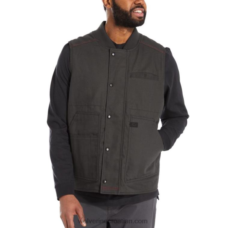 muškarci guardian pamučni radni prsluk R6LL8323 Wolverine oniks