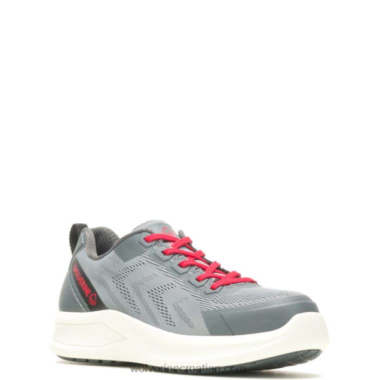 muškarci bolt durashocks knit carbonmax radna cipela R6LL8100 Wolverine sivo/crveno - Slika 2