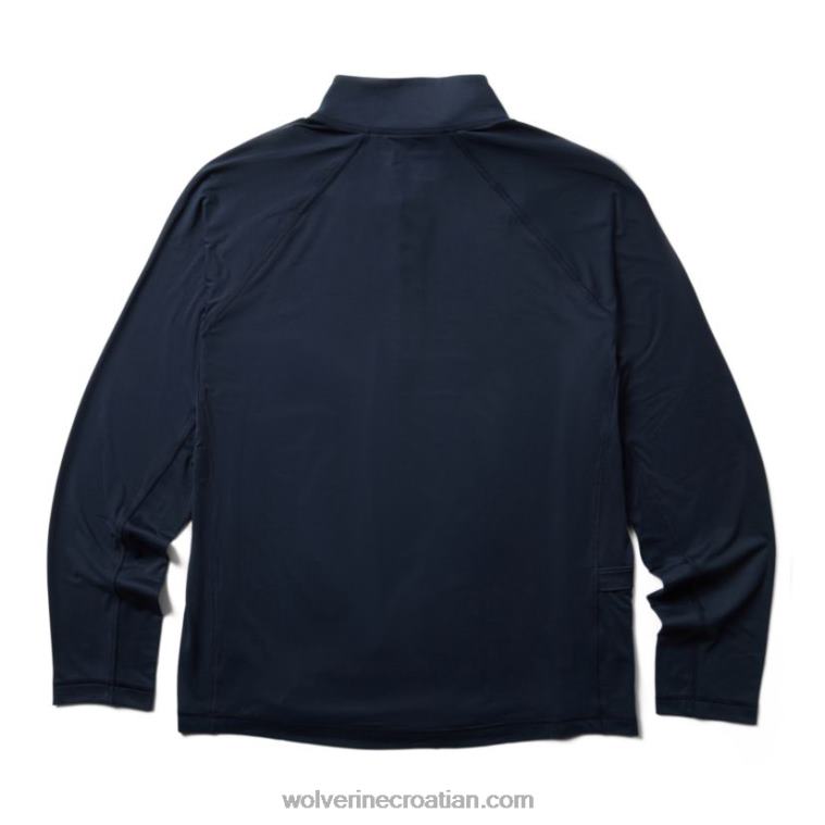 muškarci zaštita od sunca eco 1/2 zip R6LL8311 Wolverine tamna mornarica - Slika 2