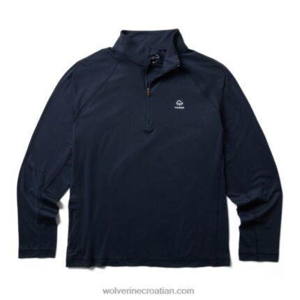 muškarci zaštita od sunca eco 1/2 zip R6LL8311 Wolverine tamna mornarica