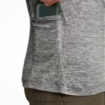 muškarci zaštita od sunca eco 1/2 zip R6LL8312 Wolverine gunmetal heather - Slika 4